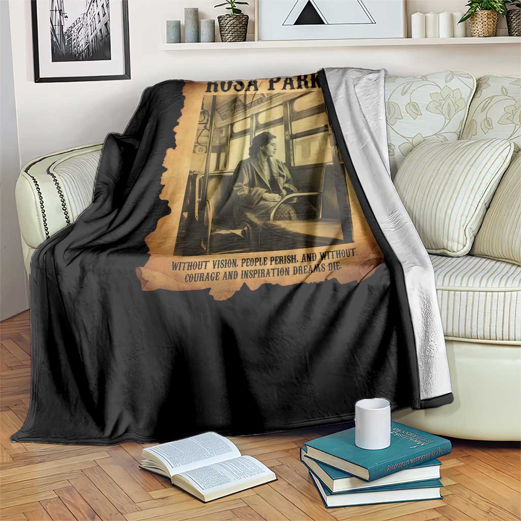 Rosa Parks Quote Throw Blanket Black Movement Protest TS14 Print Your Wear