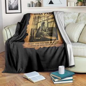 Rosa Parks Quote Throw Blanket Black Movement Protest TS14 Print Your Wear