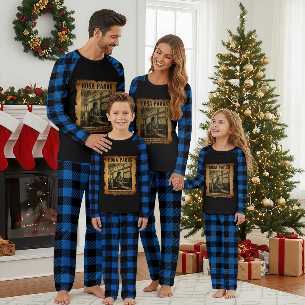 Rosa Parks Quote Plaid Pajama Set Black Movement Protest TS14 Blue Plaid Print Your Wear