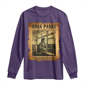 Rosa Parks Quote Long Sleeve Shirt Black Movement Protest TS14 Purple Print Your Wear