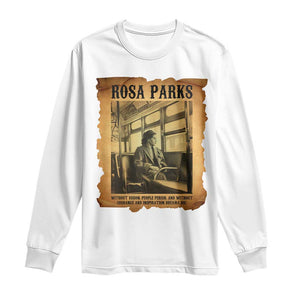 Rosa Parks Quote Long Sleeve Shirt Black Movement Protest TS14 White Print Your Wear