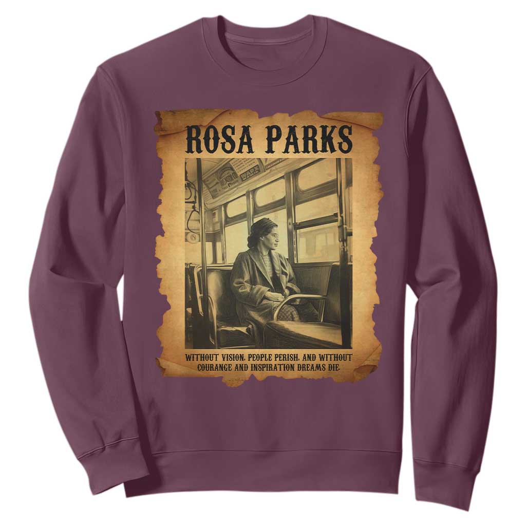 Rosa Parks Quote Sweatshirt Black Movement Protest TS14 Maroon Print Your Wear