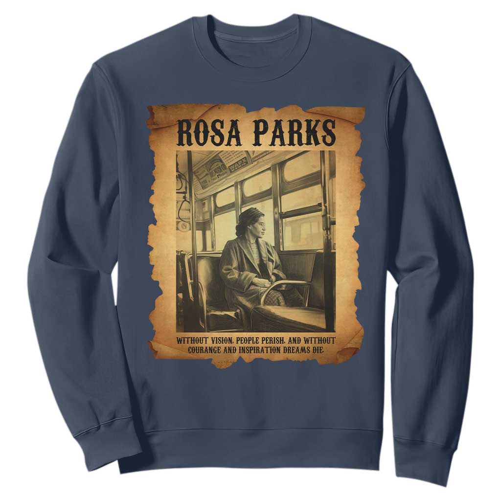 Rosa Parks Quote Sweatshirt Black Movement Protest TS14 Navy Print Your Wear