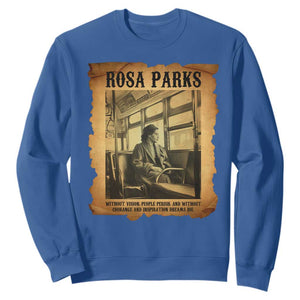 Rosa Parks Quote Sweatshirt Black Movement Protest TS14 Royal Blue Print Your Wear