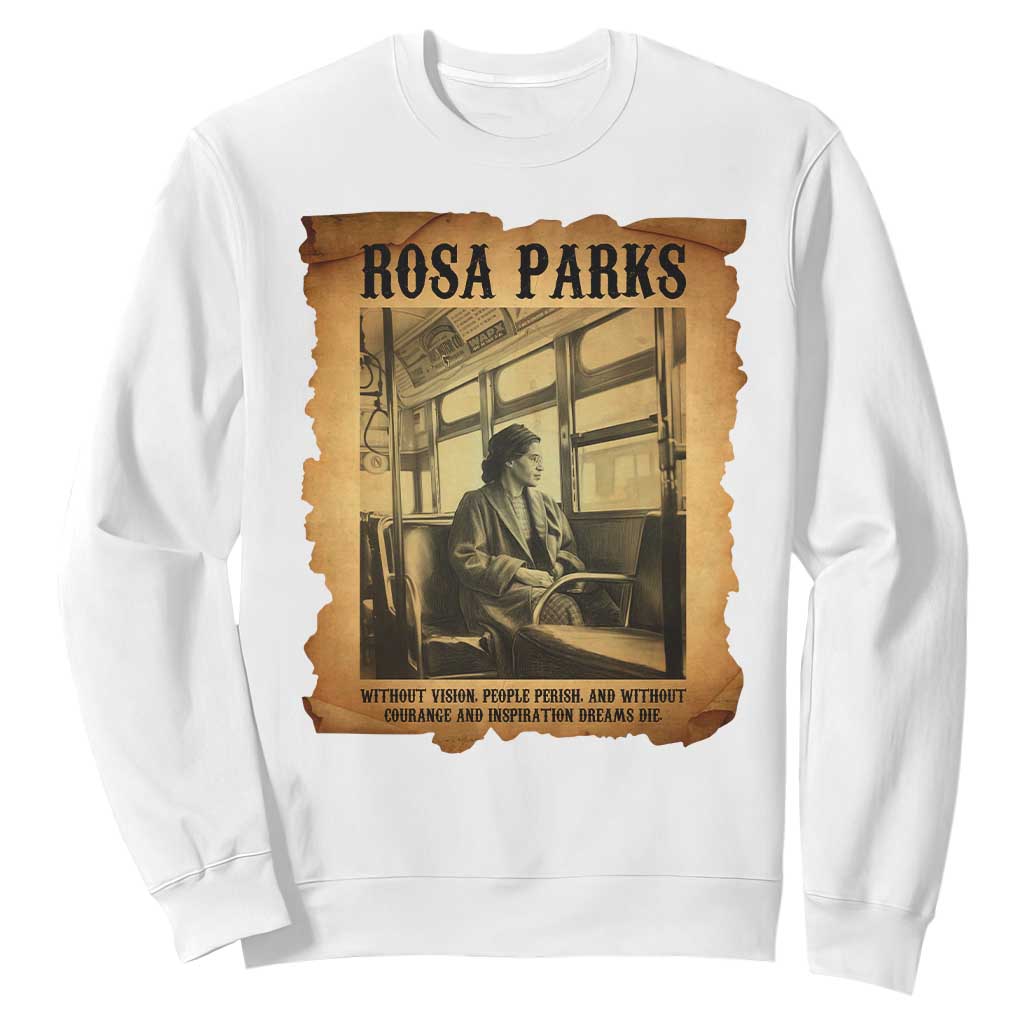 Rosa Parks Quote Sweatshirt Black Movement Protest TS14 White Print Your Wear