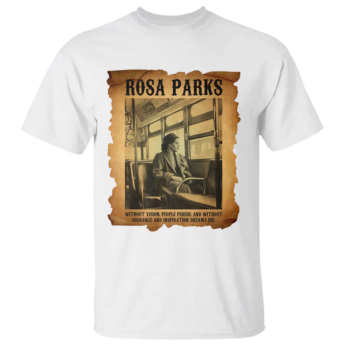 Rosa Parks Quote T Shirt Black Movement Protest TS14 White Print Your Wear