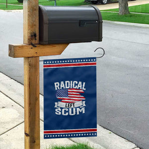 Radical Left Scum Garden Flag Funny Political Quote American Flag TS14 Classic Blue Red Print Your Wear