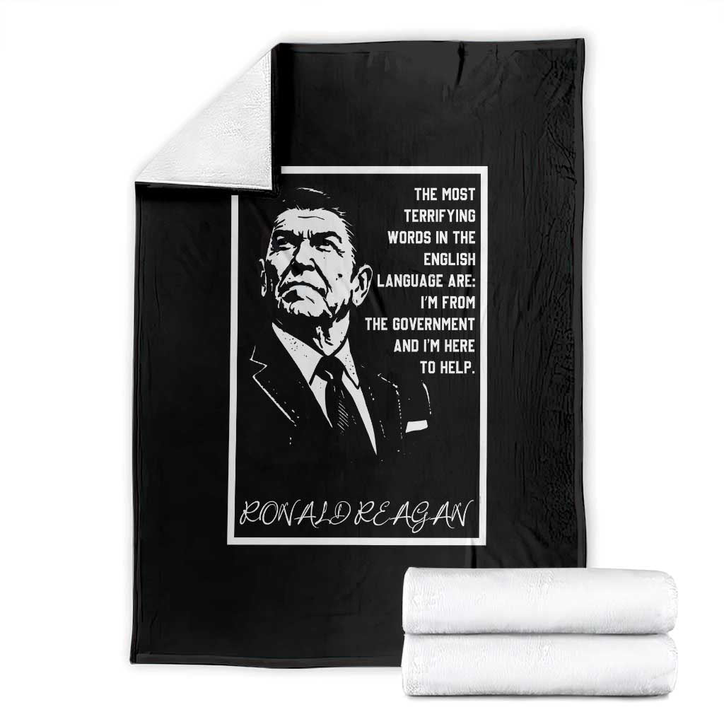 Ronald Reagan Quote Throw Blanket American Flag US President TS14 Black Print Your Wear