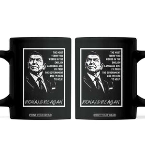 Ronald Reagan Quote Coffee Mug American Flag US President TS14 Black Print Your Wear