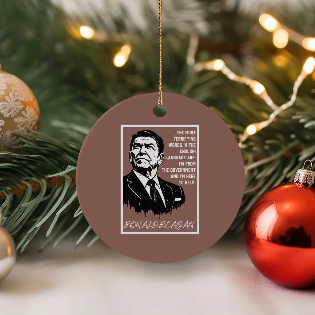 Ronald Reagan Quote Ceramic Ornament American Flag US President TS14 1pc Mocha Print Your Wear
