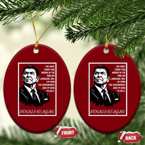 Ronald Reagan Quote Ceramic Ornament American Flag US President TS14 Print Your Wear