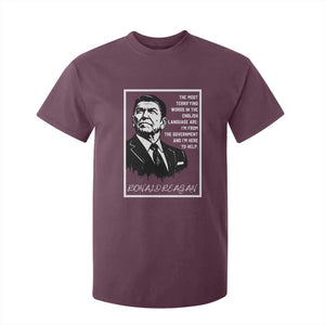 Ronald Reagan Quote T Shirt For Kid American Flag US President TS14 Maroon Print Your Wear