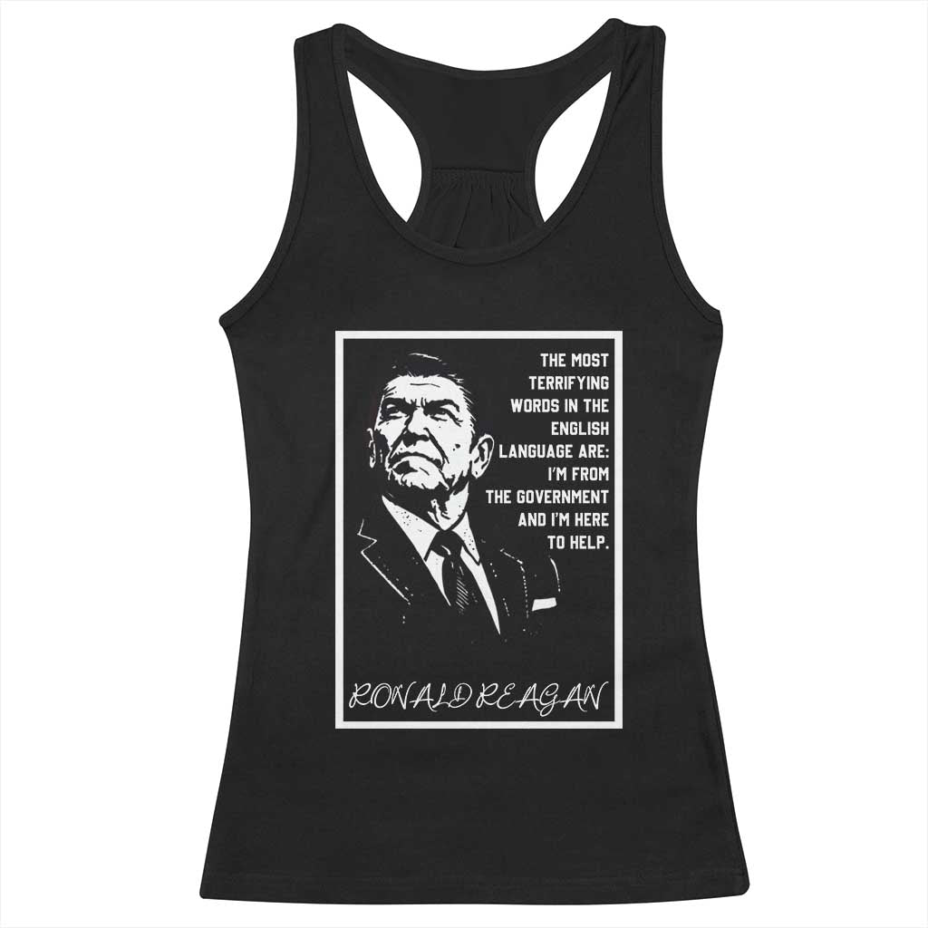 Ronald Reagan Quote Racerback Tank Top American Flag US President TS14 Black Print Your Wear