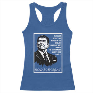 Ronald Reagan Quote Racerback Tank Top American Flag US President TS14 Royal Blue Print Your Wear