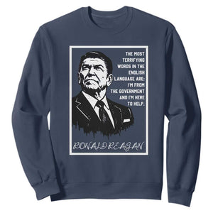 Ronald Reagan Quote Sweatshirt American Flag US President TS14 Navy Print Your Wear