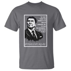 Ronald Reagan Quote T Shirt American Flag US President TS14 Charcoal Print Your Wear