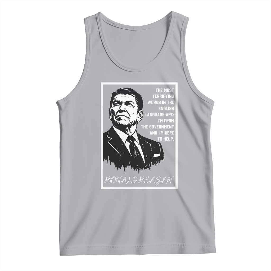 Ronald Reagan Quote Tank Top American Flag US President TS14 Athletic Heather Print Your Wear