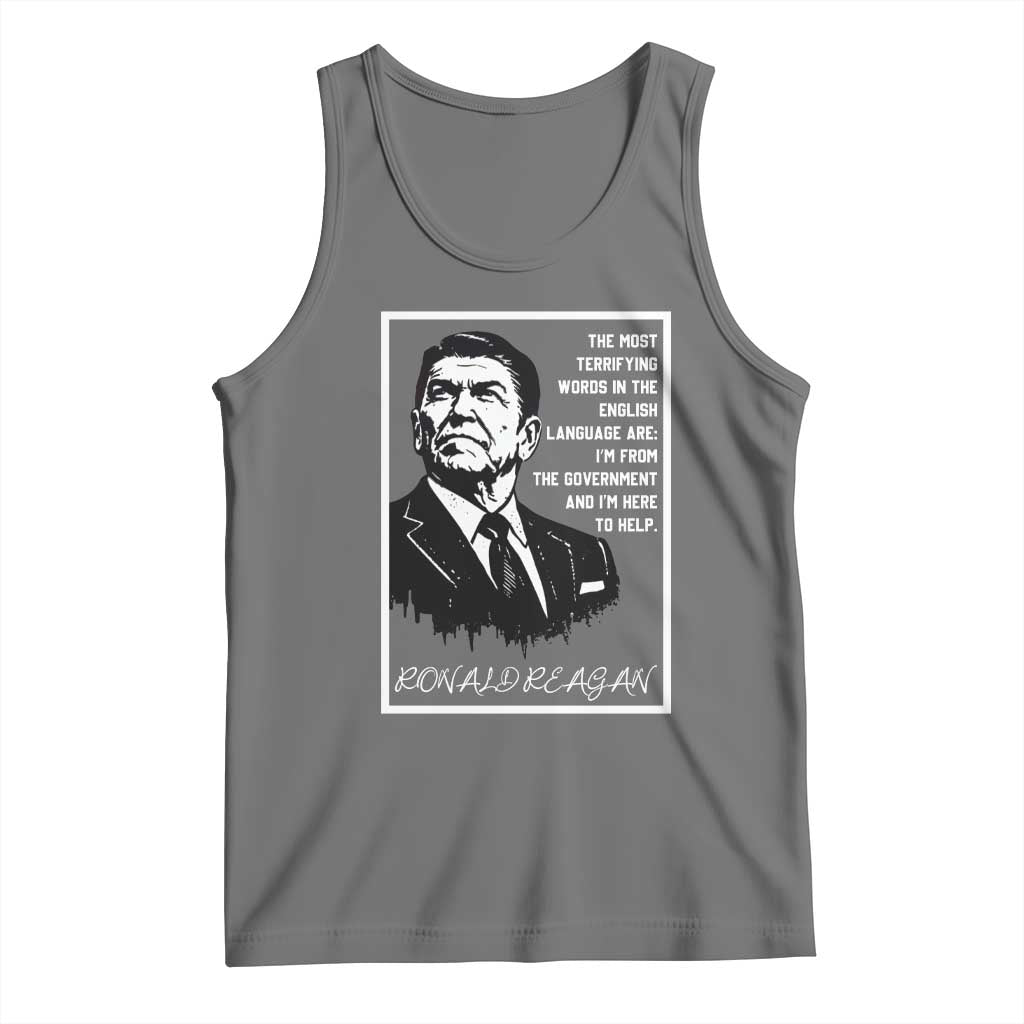 Ronald Reagan Quote Tank Top American Flag US President TS14 Black Heather Print Your Wear