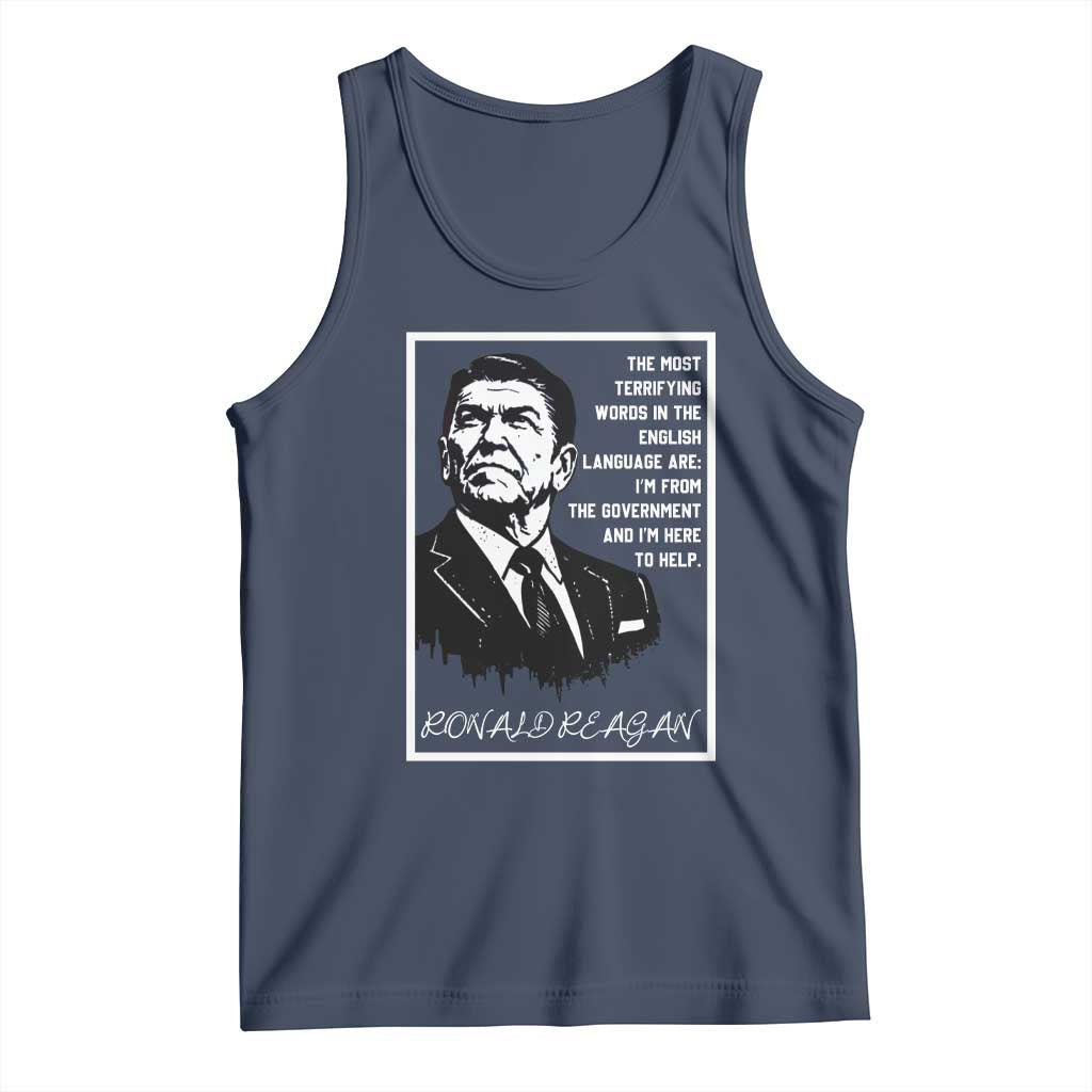 Ronald Reagan Quote Tank Top American Flag US President TS14 Navy Print Your Wear