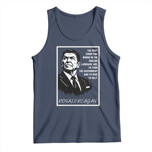 Ronald Reagan Quote Tank Top American Flag US President TS14 Navy Print Your Wear