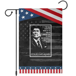 Ronald Reagan Quote Garden Flag American Flag US President TS14 Distressed Black Blue Print Your Wear