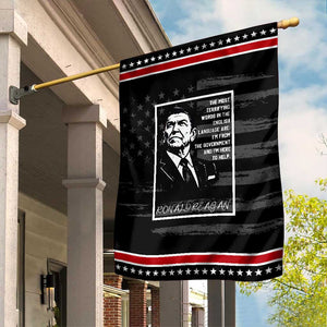 Ronald Reagan Quote Garden Flag American Flag US President TS14 Distressed Black Red Print Your Wear