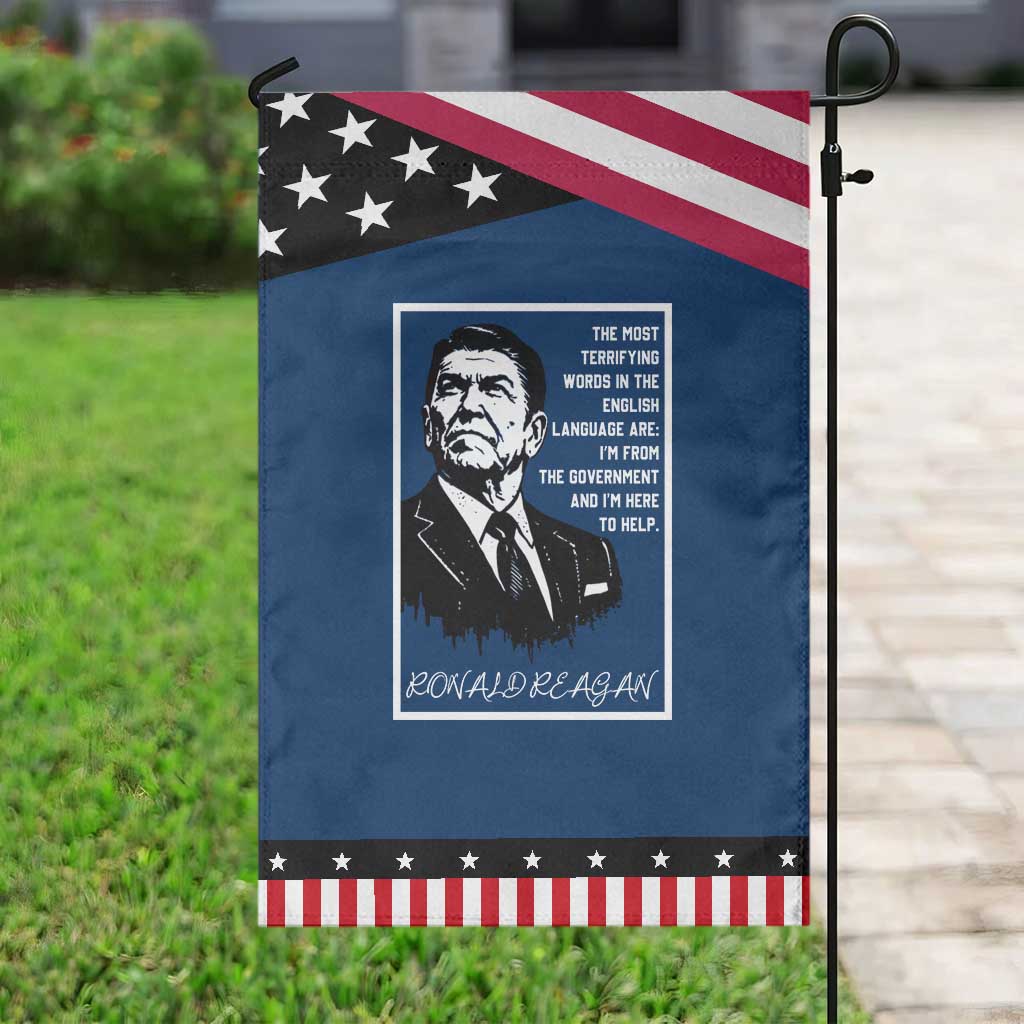 Ronald Reagan Quote Garden Flag American Flag US President TS14 Classic Blue Black Print Your Wear