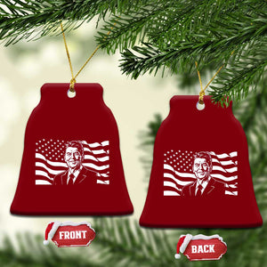 Ronald Reagan America Flag US President Ceramic Ornament TS14 Print Your Wear