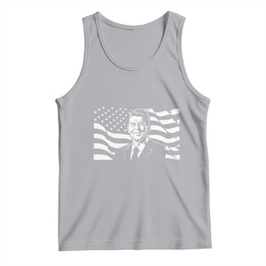 Ronald Reagan America Flag US President Tank Top TS14 Athletic Heather Print Your Wear