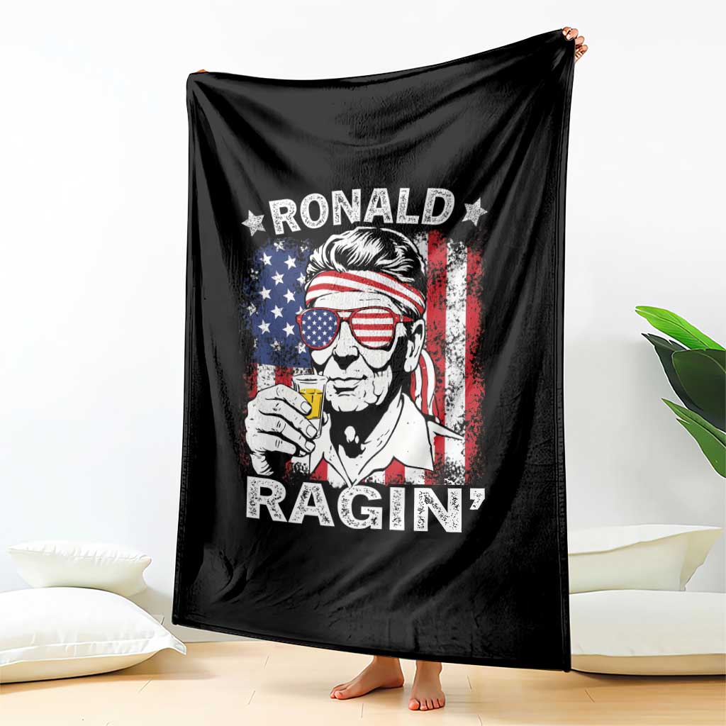 Ronald Reagan Throw Blanket 4th of July America Flag Beer TS14 Print Your Wear