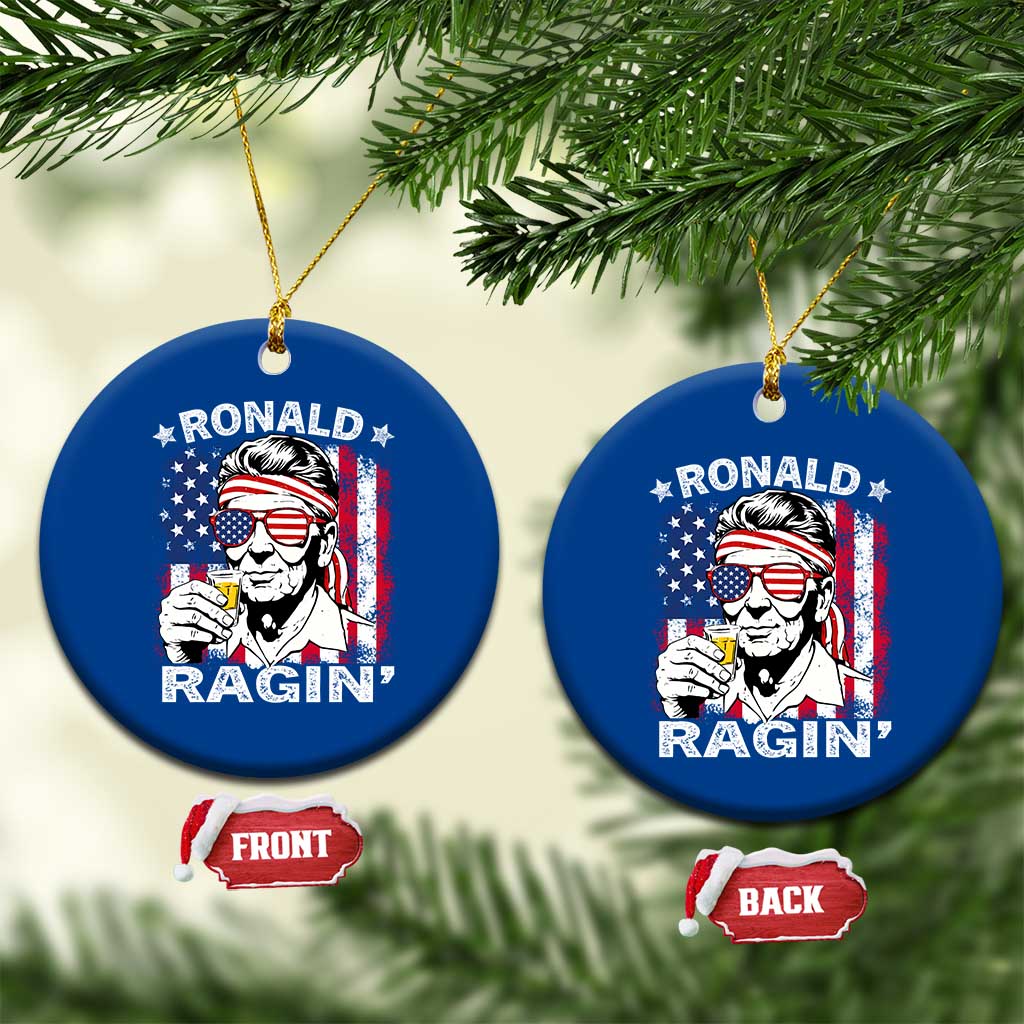 Ronald Reagan Ceramic Ornament 4th of July America Flag Beer TS14 1pc Blue Print Your Wear