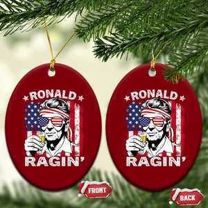Ronald Reagan Ceramic Ornament 4th of July America Flag Beer TS14 Print Your Wear