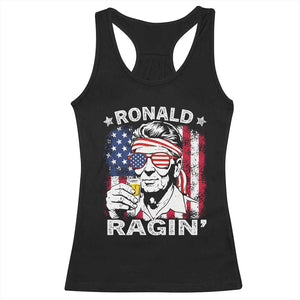Ronald Reagan Racerback Tank Top 4th of July America Flag Beer TS14 Black Print Your Wear