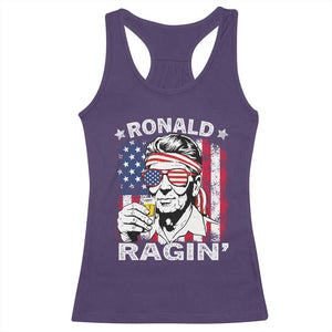 Ronald Reagan Racerback Tank Top 4th of July America Flag Beer TS14 Purple Print Your Wear