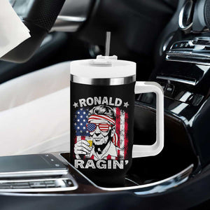 Ronald Reagan Tumbler With Handle 4th of July America Flag Beer TS14 Print Your Wear