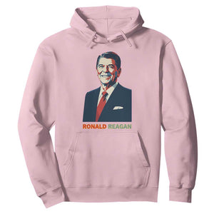 Ronald Reagan Hoodie American Flag US President TS14 Light Pink Print Your Wear