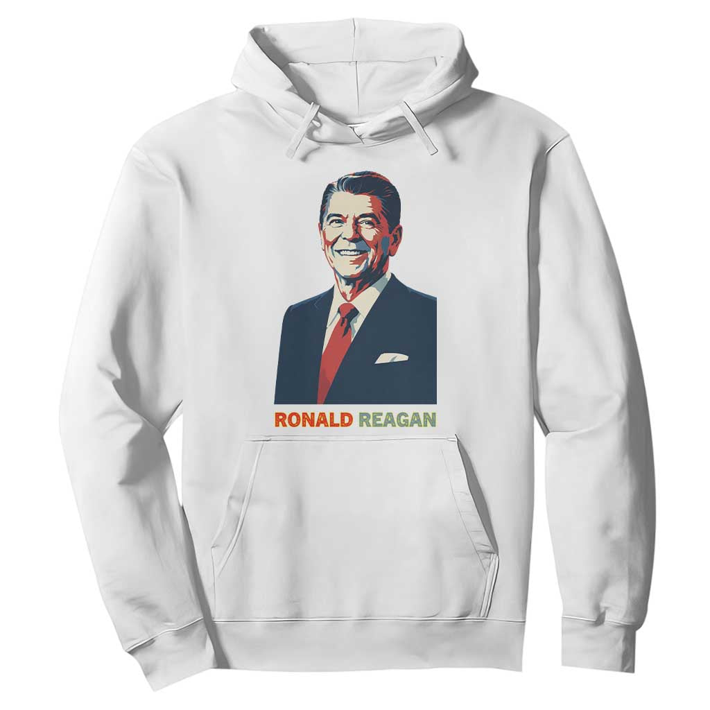Ronald Reagan Hoodie American Flag US President TS14 White Print Your Wear