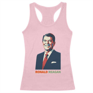Ronald Reagan Racerback Tank Top American Flag US President TS14 Light Pink Print Your Wear