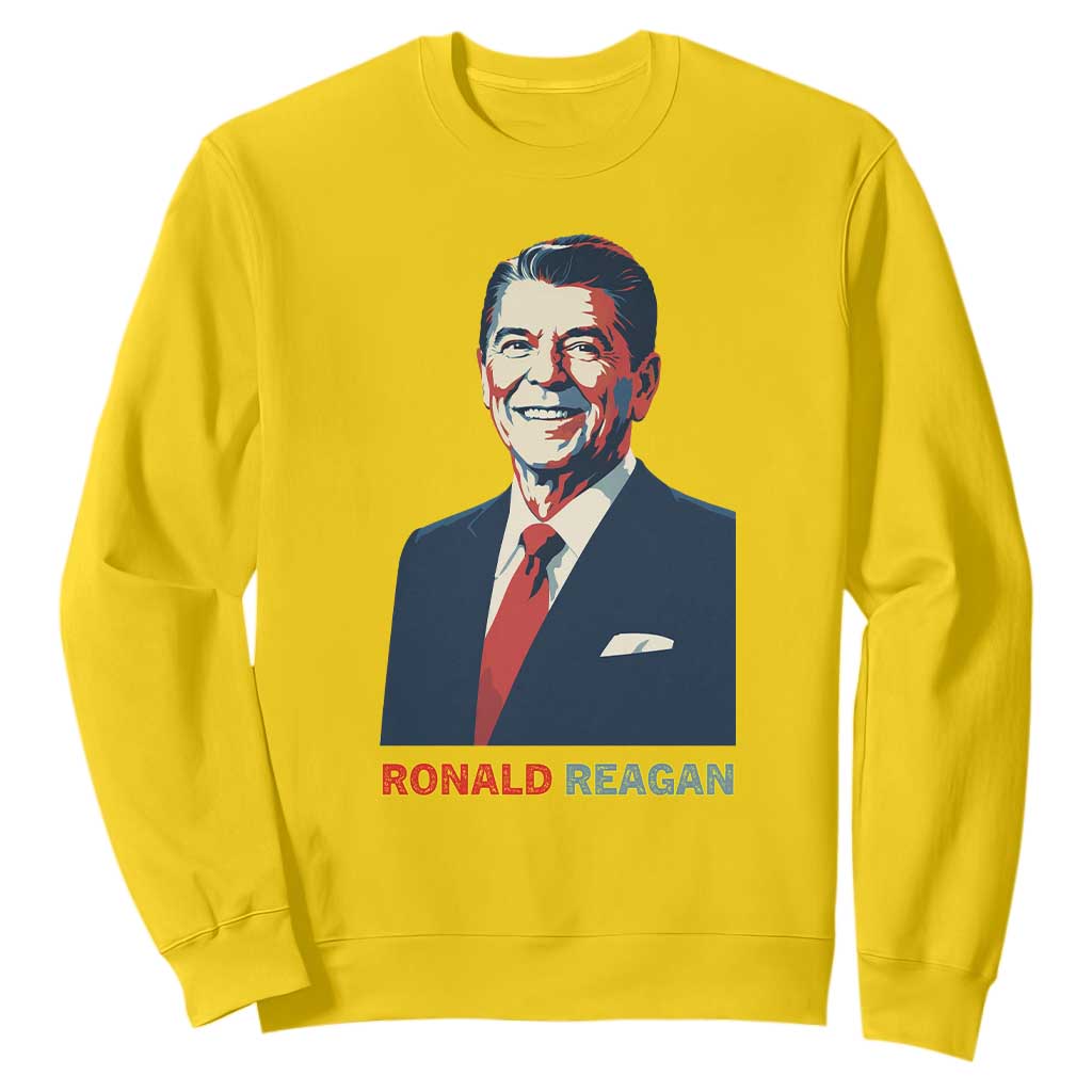 Ronald Reagan Sweatshirt American Flag US President TS14 Daisy Print Your Wear
