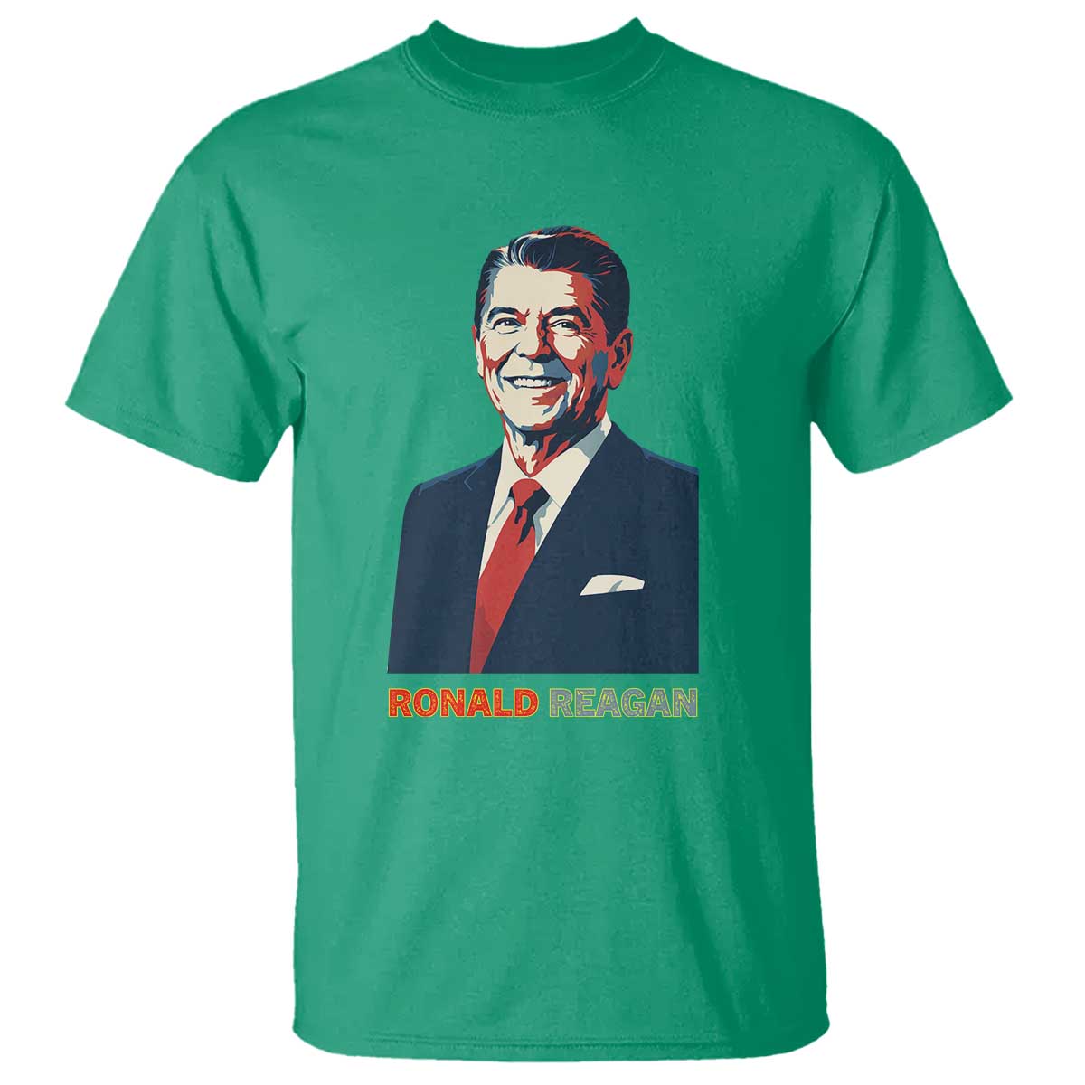 Ronald Reagan T Shirt American Flag US President TS14 Irish Green Print Your Wear