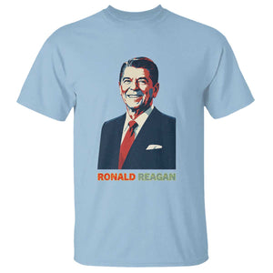 Ronald Reagan T Shirt American Flag US President TS14 Light Blue Print Your Wear