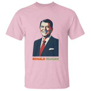 Ronald Reagan T Shirt American Flag US President TS14 Light Pink Print Your Wear