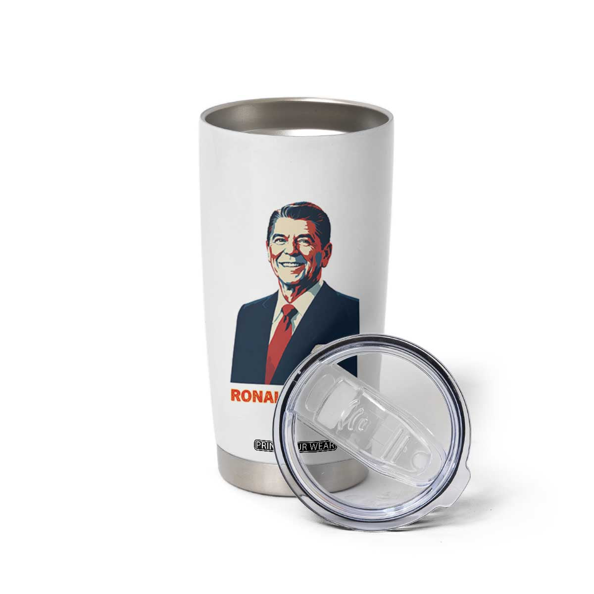 Ronald Reagan Tumbler Cup American Flag US President TS14 Print Your Wear