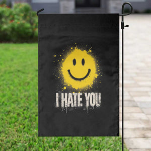 I Hate You Smile Face Garden Flag Funny Sarcastic Meme TS14 Print Your Wear