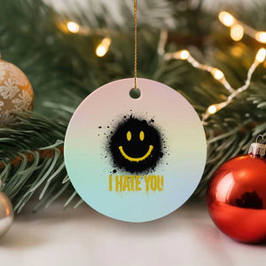 I Hate You Ceramic Ornament Funny Smile Face Emoticon Meme TS14 1pc Pastel Print Your Wear