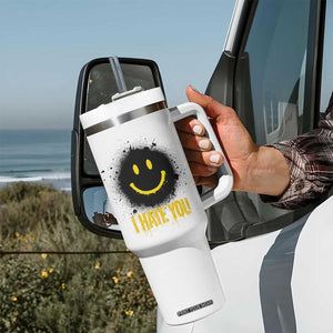 I Hate You Tumbler With Handle Funny Smile Face Emoticon Meme TS14 Print Your Wear