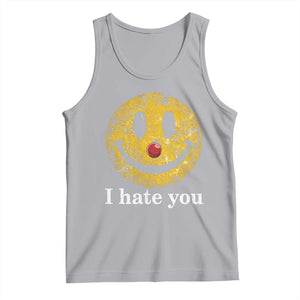 I Hate You Smile Face Meme Tank Top Funny Sarcastic Joke Meme TS14 Athletic Heather Print Your Wear