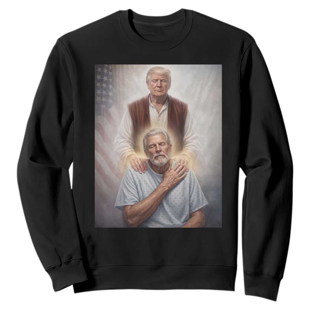 Trump Jesus Sweatshirt Funny Divine Leader Political Meme TS14 Black Print Your Wear