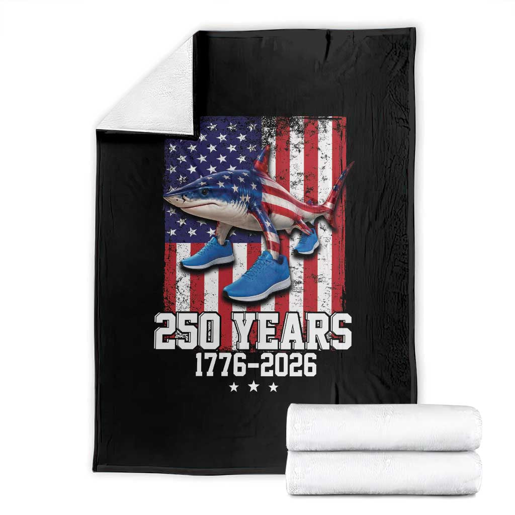 250th America Anniversary Throw Blanket Tralalero Tralala Italian Brainrot 4th of July Meme TS14 Black Print Your Wear