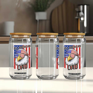 All American Dad 4th of July Glass Can Daddy Eagle USA TS14 Print Your Wear